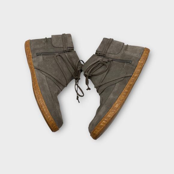 UGG Reid Slate Gray Suede Anke Boots Booties Women’10 - Picture 2 of 11
